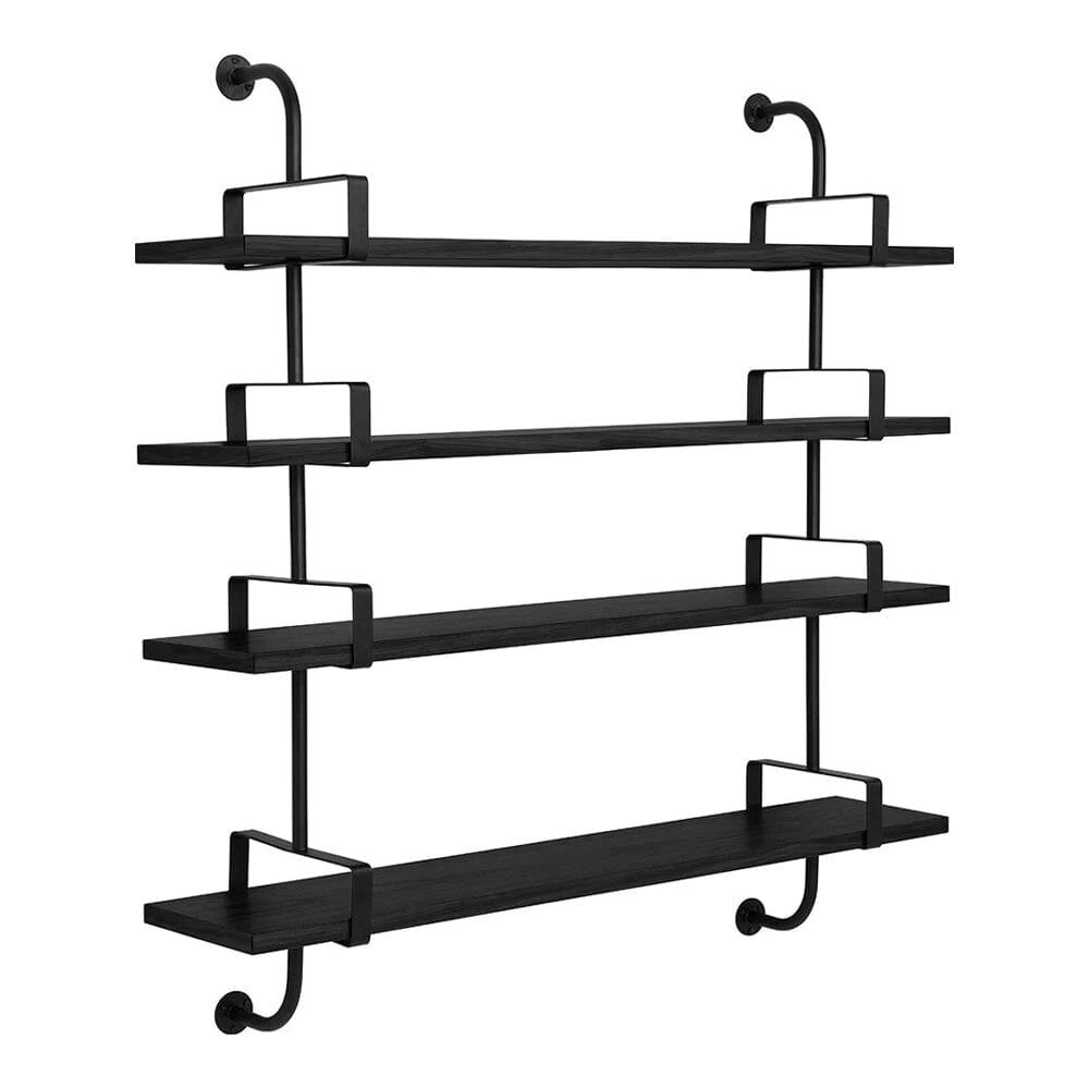 Demon Shelf storage Gubi Black Stained Ash Medium 4 Shelves