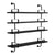 Demon Shelf storage Gubi Black Stained Ash Medium 4 Shelves