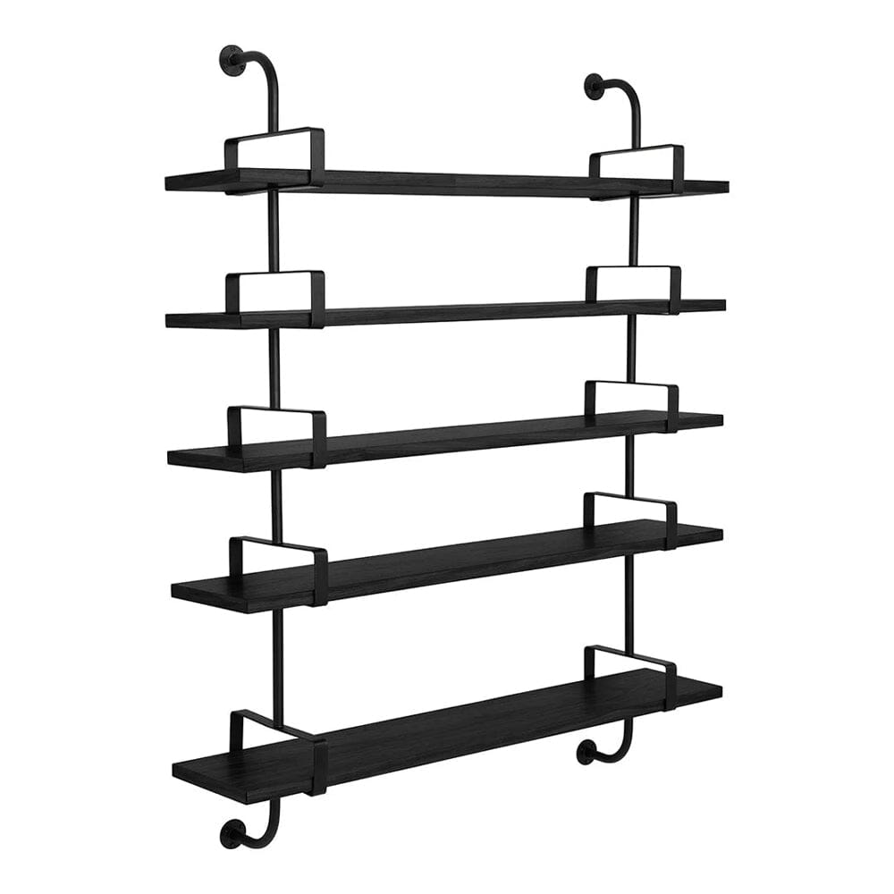 Demon Shelf storage Gubi Black Stained Ash Medium 5 Shelves