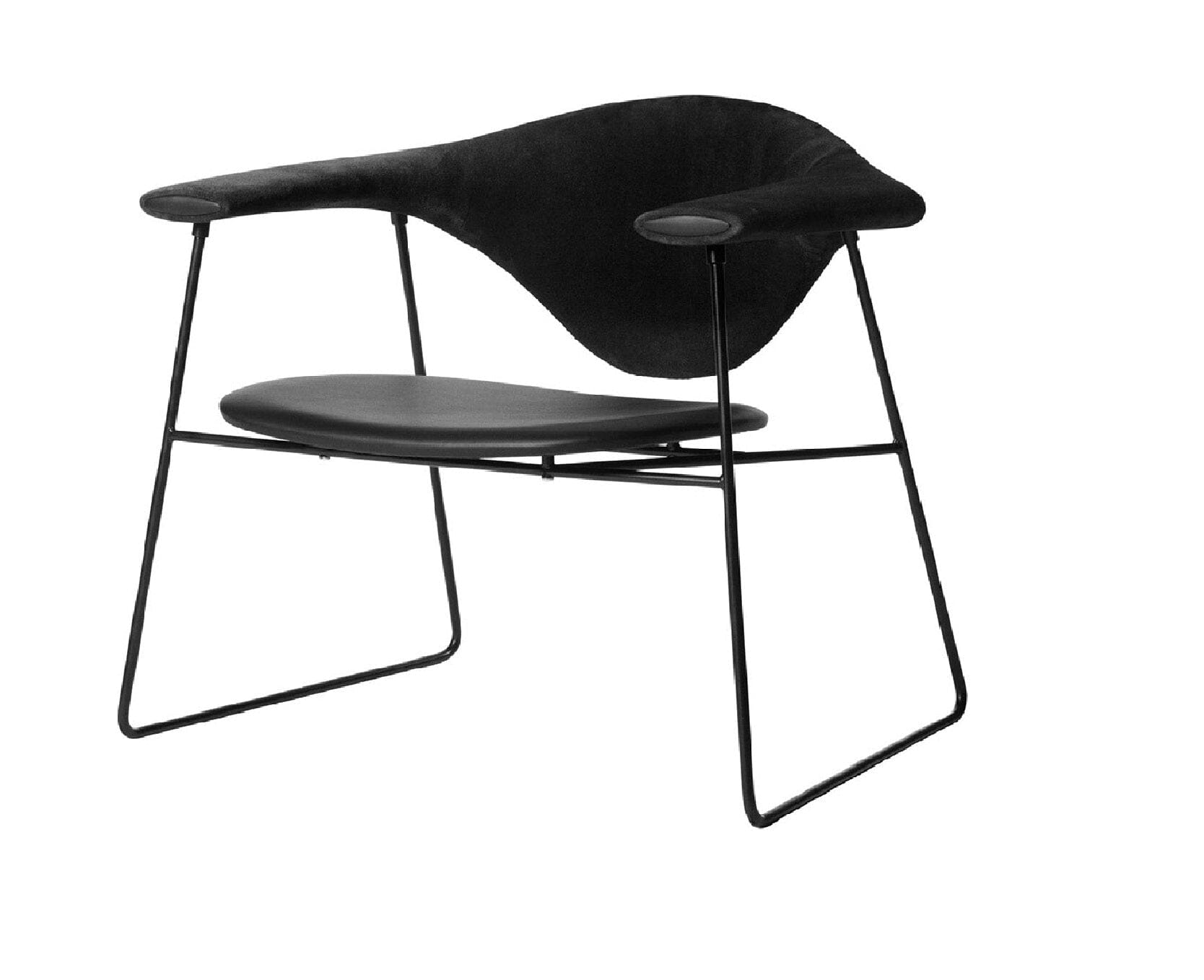 Masculo Lounge Chair - Sledge Base lounge chair Gubi 