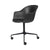 Bat Meeting Chair 4-Star Base with Castors Chairs Gubi Black Matt Black 