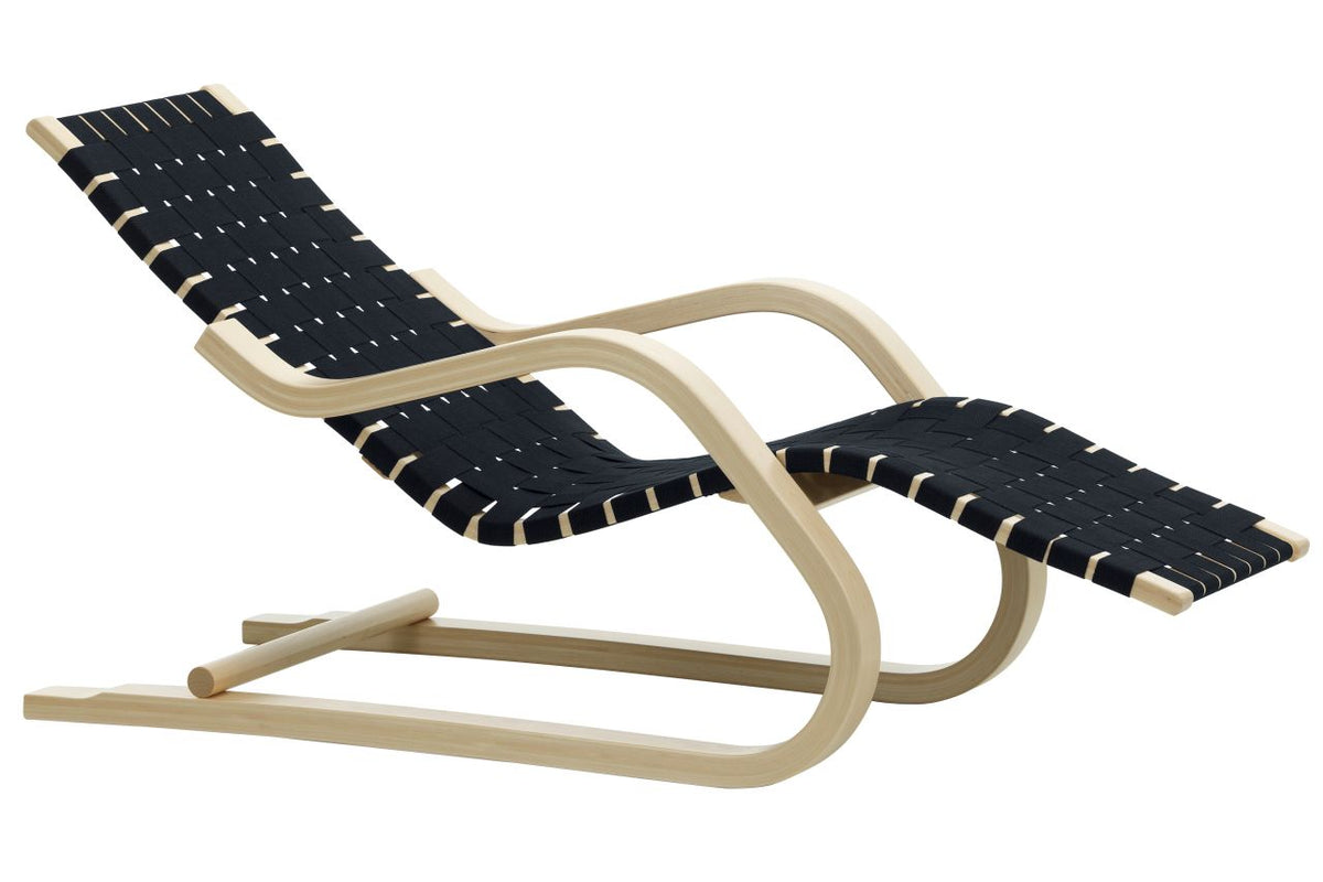 Lounge Chair 43 Lounge Chair Artek Black / Blue Webbing 