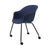 Bat Meeting Chair 4 legs Base with Castors - Front Upholstered