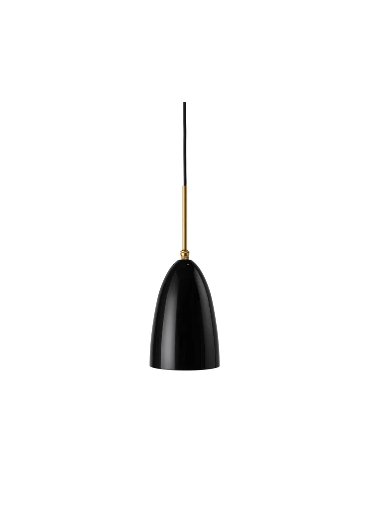 Gräshoppa Pendant ceiling lights Gubi Black Glossy Brass 