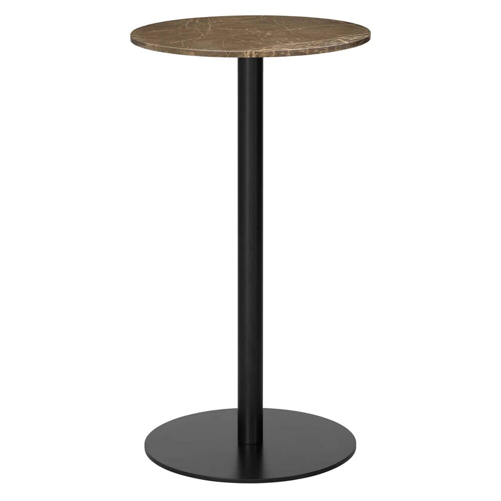 1.0 Bar Table bar height tables Gubi Small Black base Brown Emperador Marble