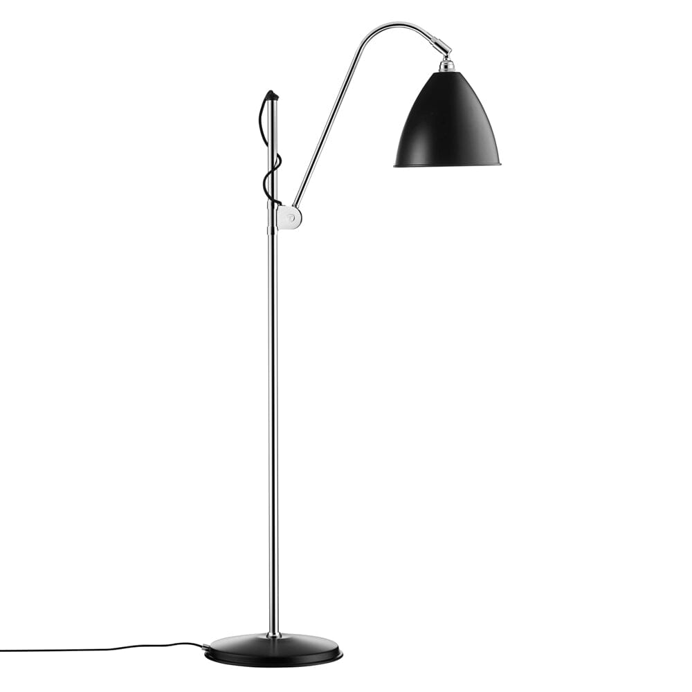 BL3M Floor Lamp Floor Lamps Gubi Black Semi Matt Chrome Medium Ø21 cm