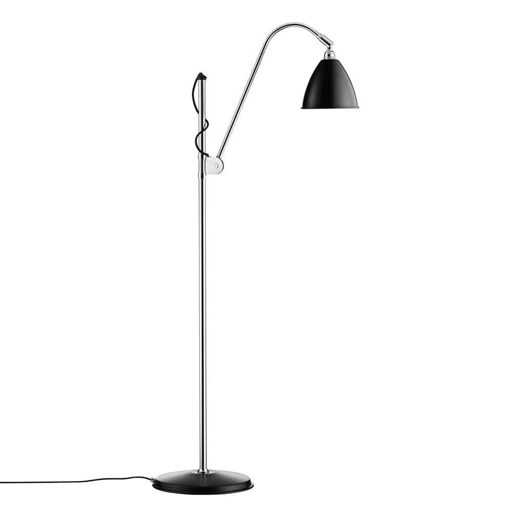 BL3S Floor Lamp Floor Lamps Gubi Black Semi Matt Chrome Small Ø16 cm