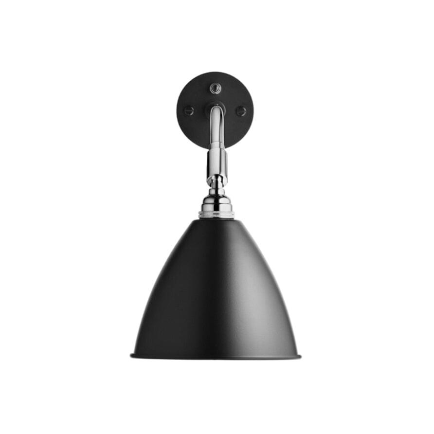 BL7 Wall Lamp - Hardwired wall / ceiling lamps Gubi Chrome/Black Semi Matt 