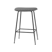 Beetle Counter Stool - Fully Upholstered Stools Gubi Conic Black Chrome Base 