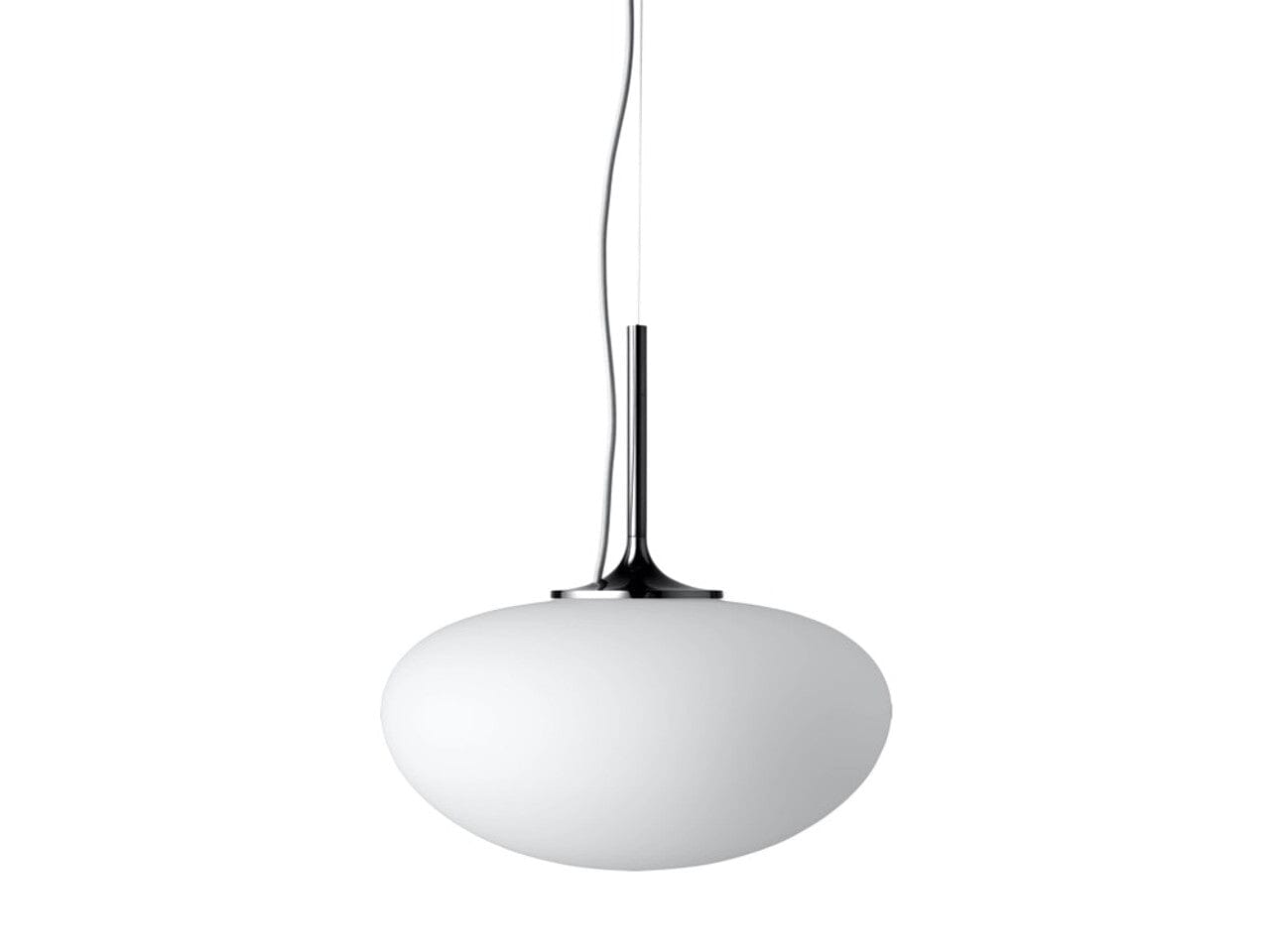 Stemlite pendant Lamp suspension lamps Gubi Black Chrome Frosted Glass Ø38