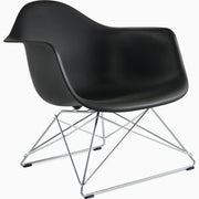 Eames Molded Plastic Low Wire Base Armchair lounge chair herman miller Trivalent Chrome Black 