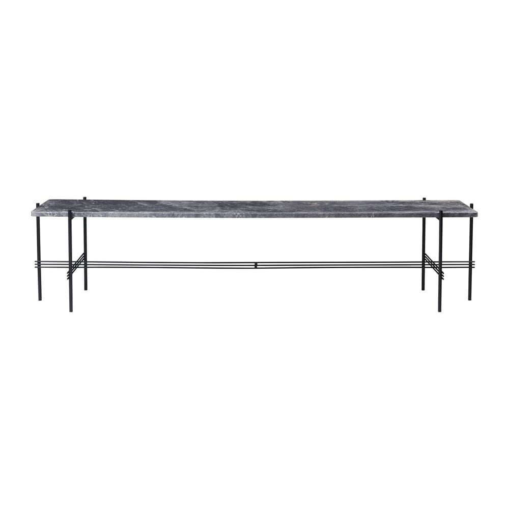 TS Console Table with 1 Rack - 180 x 40 cm Console Table GUBI Grey Emperador Marble 