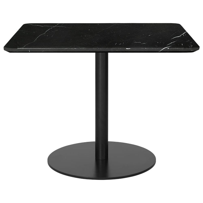 1.0 Square Lounge Table Dining Tables Gubi 23.6"W x 23.6"H x 23.6"D Black base Black Marble