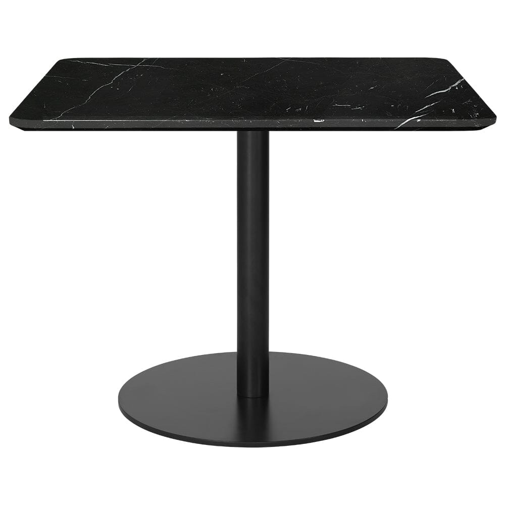 1.0 Square Lounge Table Dining Tables Gubi 23.6"W x 23.6"H x 23.6"D Black base Black Marble