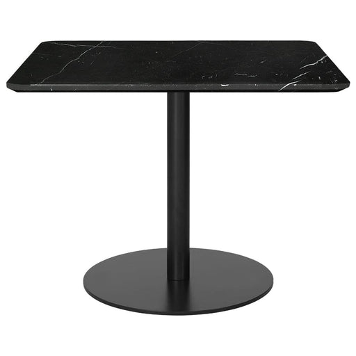 1.0 Square Lounge Table Dining Tables Gubi 23.6"W x 23.6"H x 23.6"D Black base Black Marble