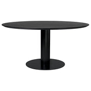 2.0 Round Dining Table Dining Tables Gubi Small Black base Black Stained Ash