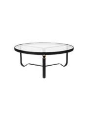 Adnet Coffee Table Coffee table Gubi Black Leather Small 