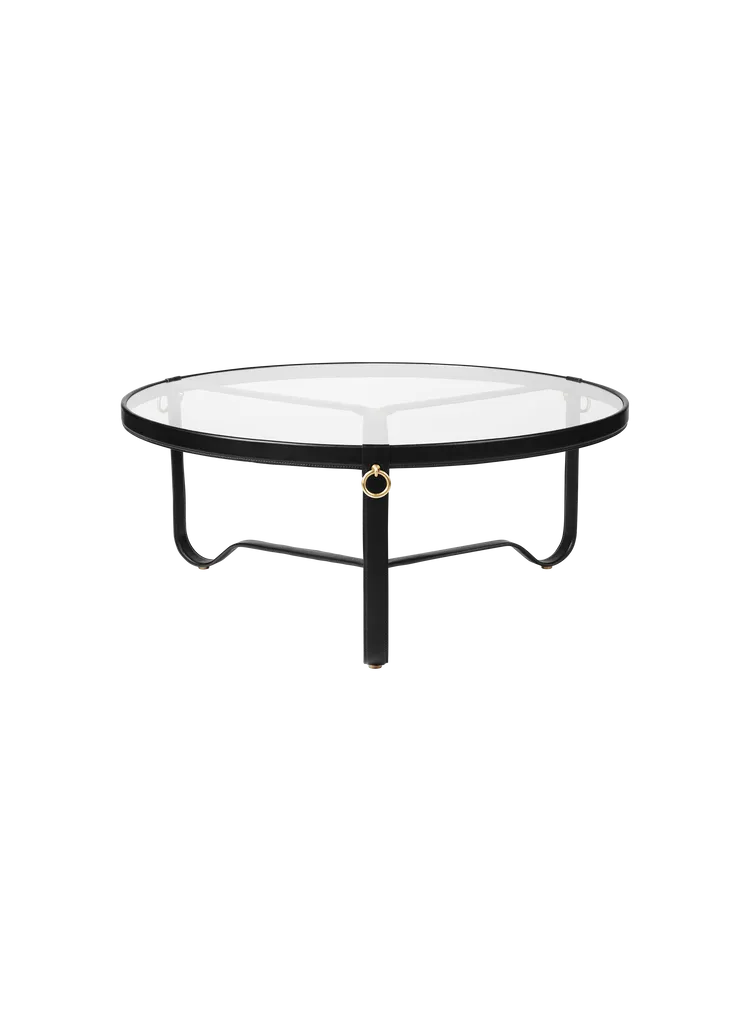 Adnet Coffee Table Coffee table Gubi Black Leather Small 