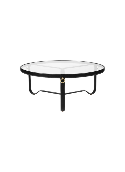 Adnet Coffee Table Coffee table Gubi Black Leather Small 