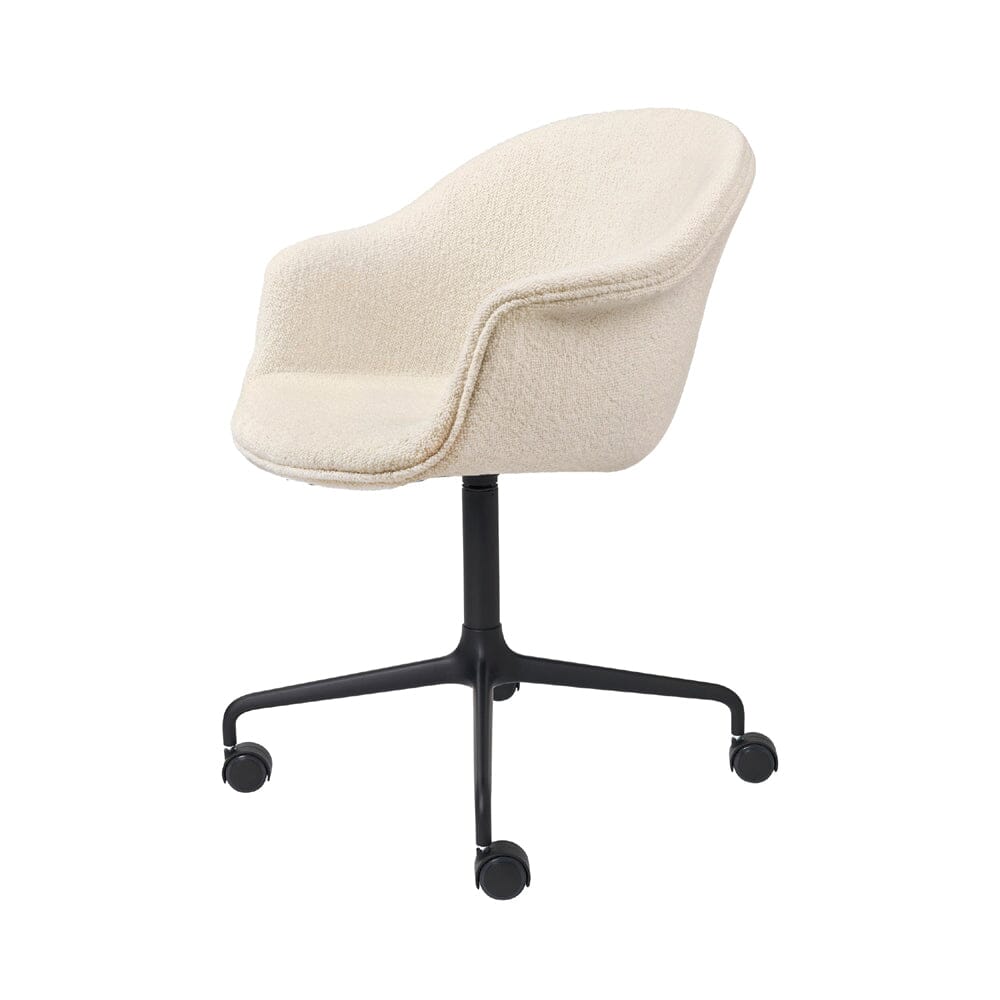 Bat Meeting Chair 4-Star Base with Castors - Fully Upholstered Chairs Gubi 