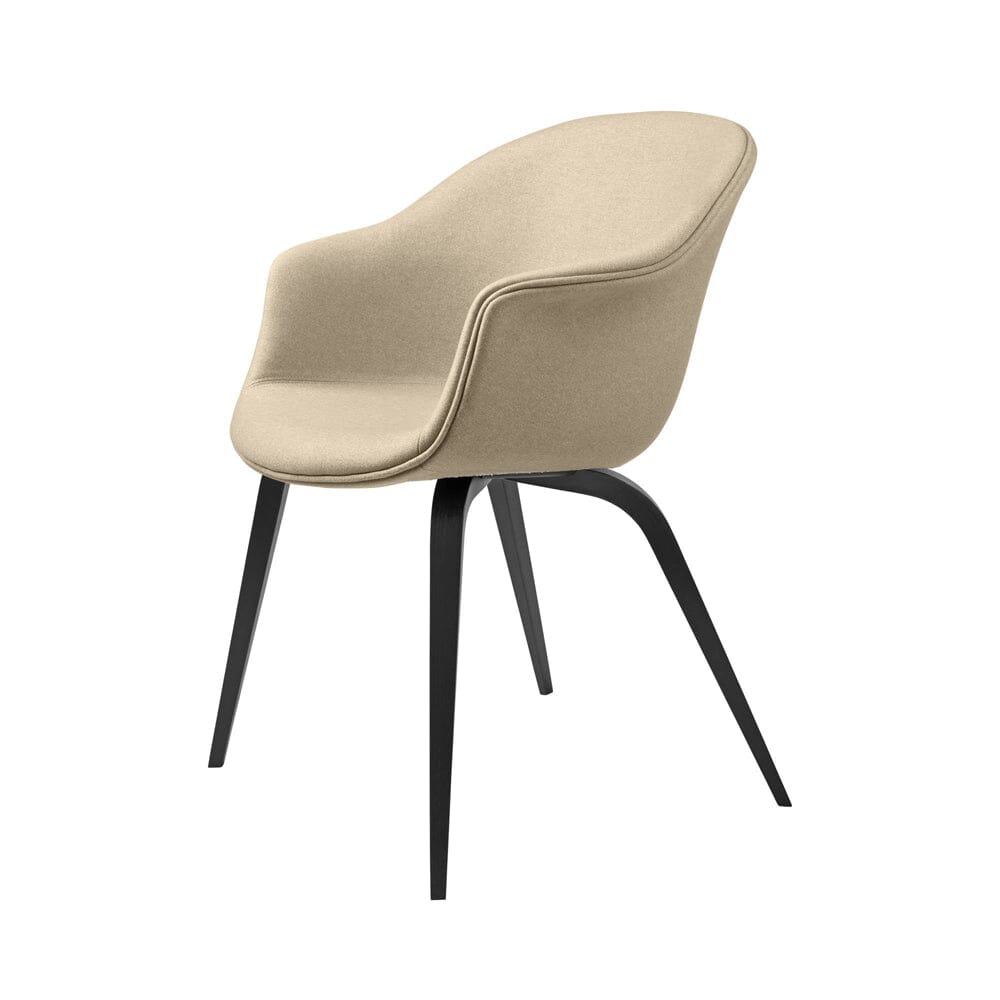 Bat Wood Base Dining Chair - Fully Upholstered Chairs Gubi 