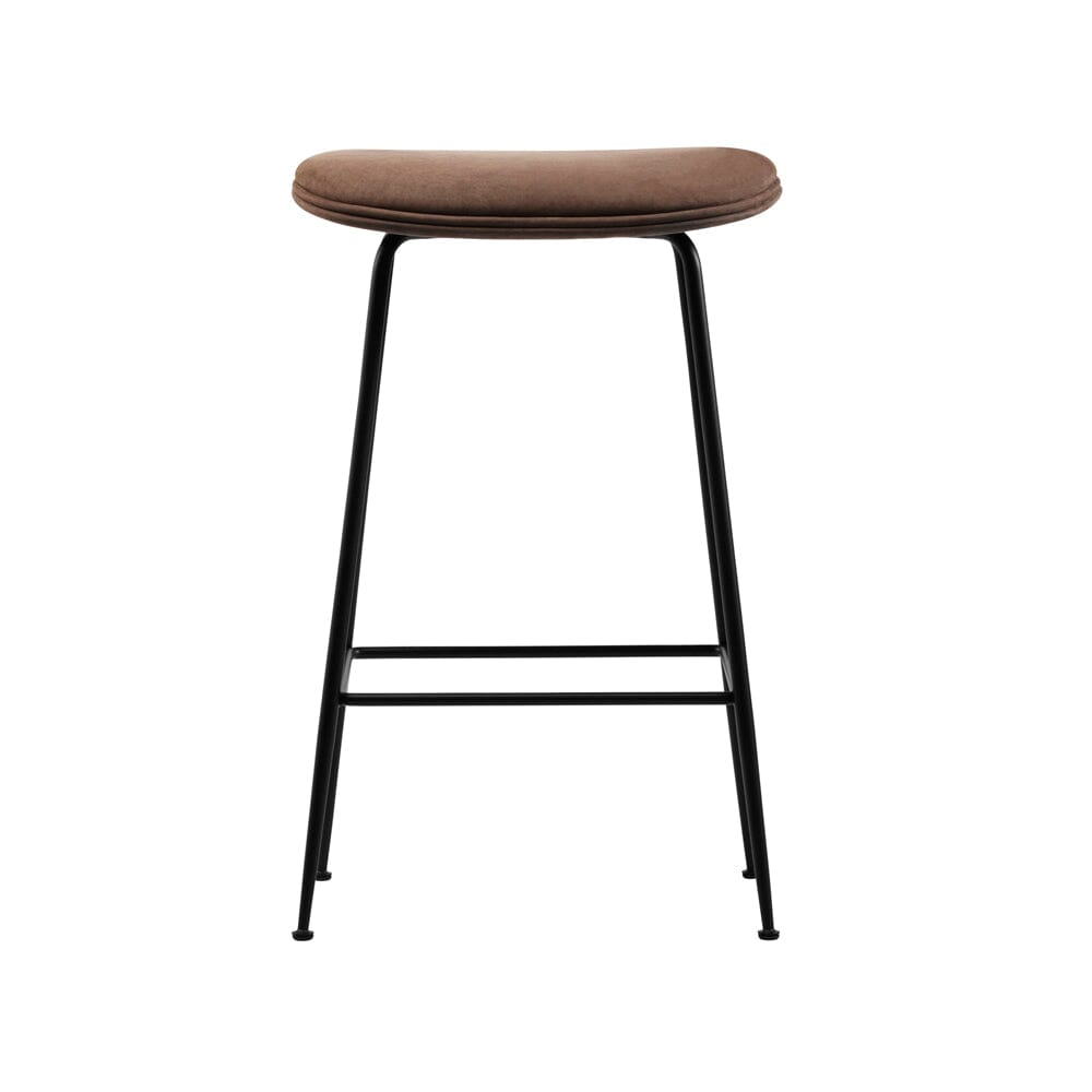 Beetle Counter Stool - Fully Upholstered Stools Gubi Conic Black Base 