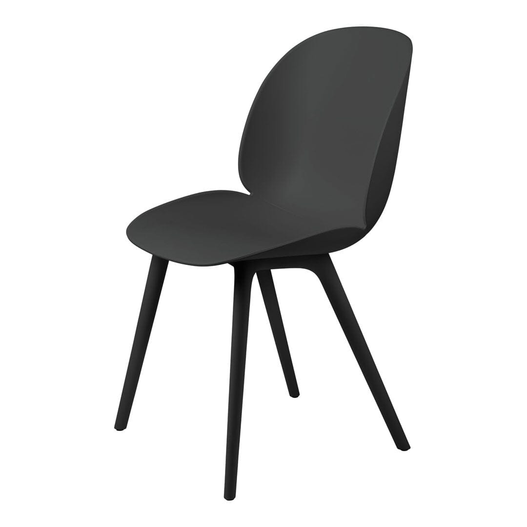 Beetle Dining Chair - Monochrome - Plastic Base Chairs Gubi Black 