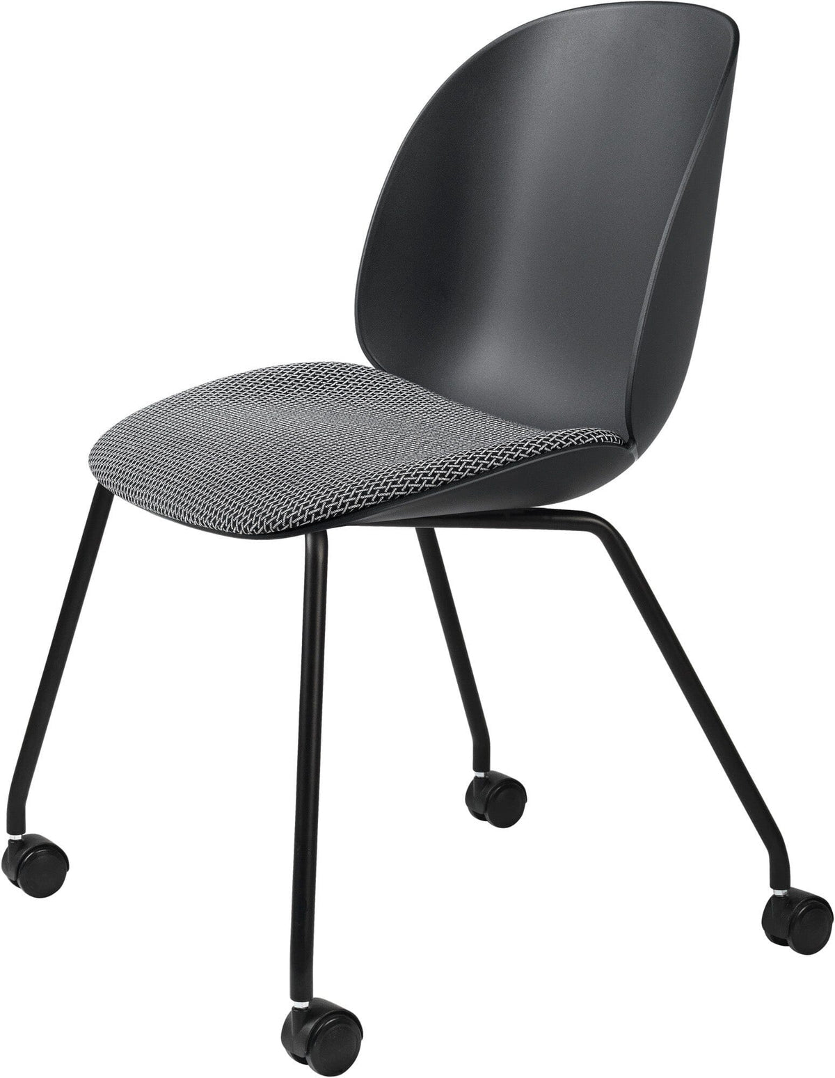 Beetle Meeting Chair 4 Legs with Castors - Seat Upholstered Chairs Gubi 