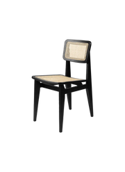 C-Chair Dining Chair- Unupholstered French Cane Chairs Gubi Black Stained Oak Matt Lacquered Base All French Cane 