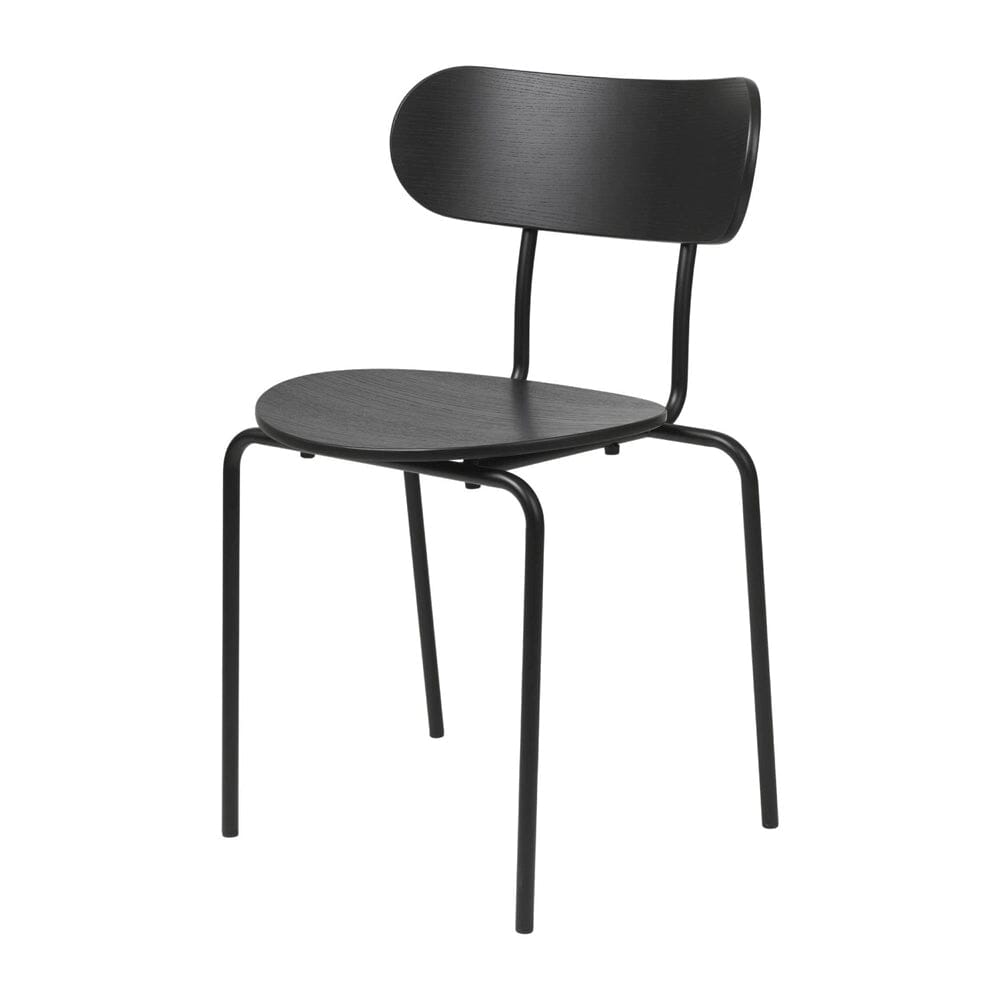 Coco 4-Legged Stackable Dining Chair Dining Chair Gubi Black Stained Ash 