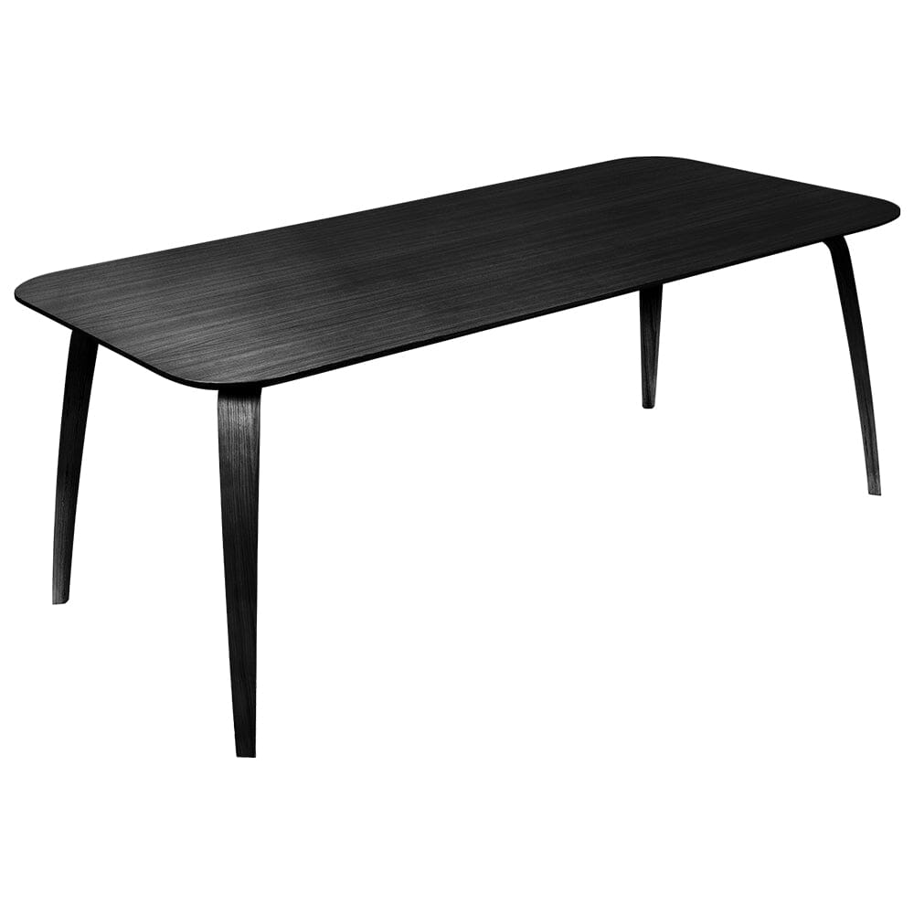 Gubi Dining Table - Rectangular Dining Tables Gubi Small Black Stained Ash 