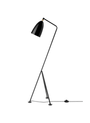 Grashoppa Floor Lamp Floor Lamps Gubi Black Glossy 