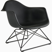 Eames Molded Plastic Low Wire Base Armchair lounge chair herman miller Black Black 