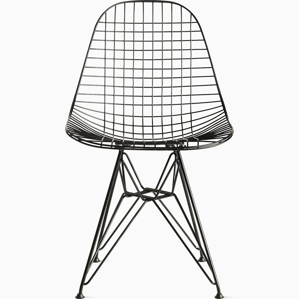 Eames Wire Chair Side/Dining herman miller Trivalent Chrome Standard Glides 