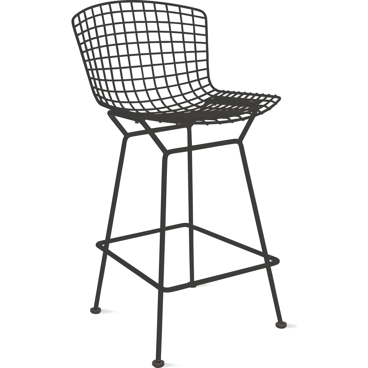 Bertoia Stool - Unupholstered Stools Knoll Black Counter Height 