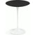 Saarinen Side Table - 16" Round side/end table Knoll White Black laminate, Satin finish 