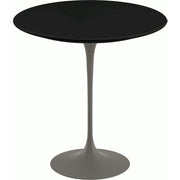 Saarinen Side Table - 20” Round side/end table Knoll Grey Black laminate, Satin finish 