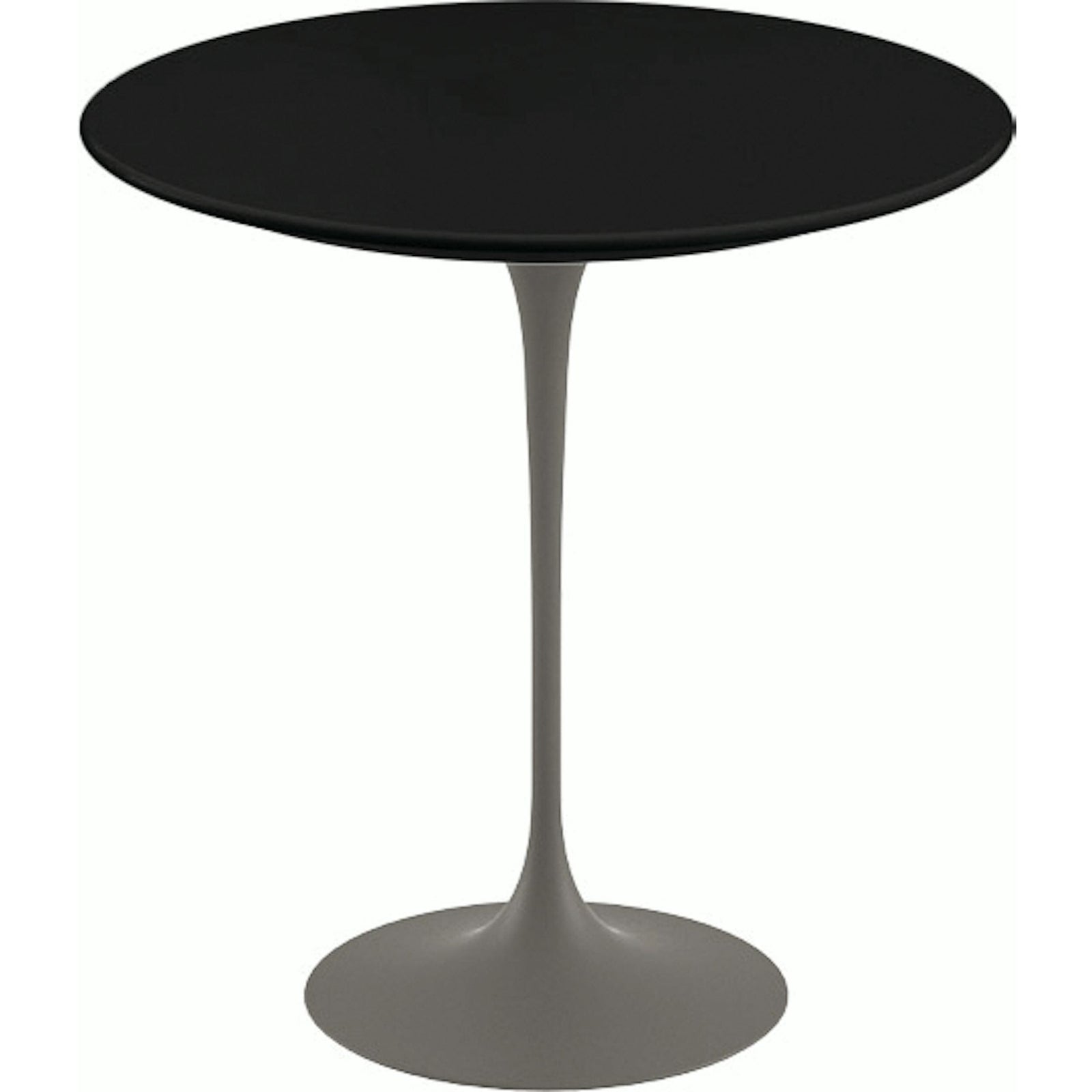 Saarinen Side Table - 20” Round side/end table Knoll Grey Black laminate, Satin finish 