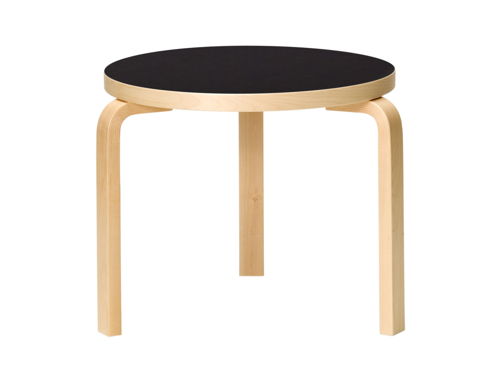 Table 90D Dining Tables Artek Top Black Linoleum | Legs and Edge Band Natural Lacquered + $80.00 