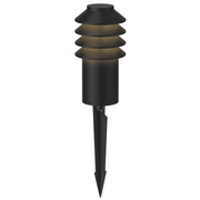Bysted Garden LED Short Bollard Outdoor Lighting Louis Poulsen Black Spike 2700K