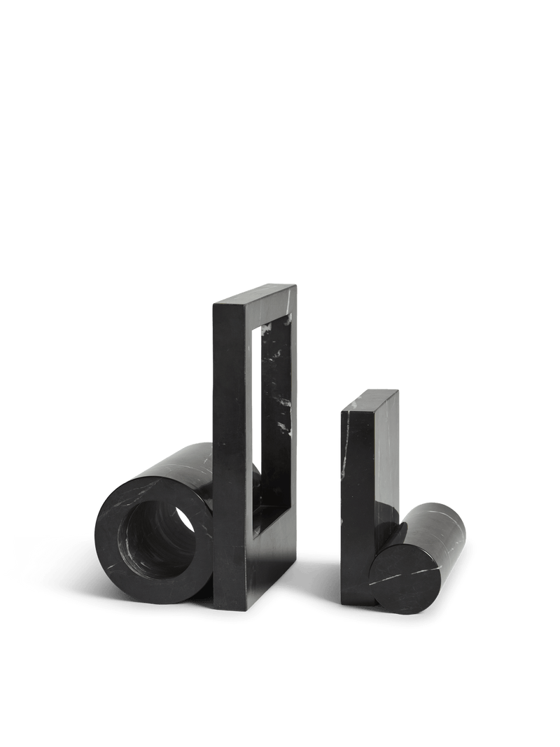 Booknd Bookends - Set of 2 Decor Woud Black Marble 