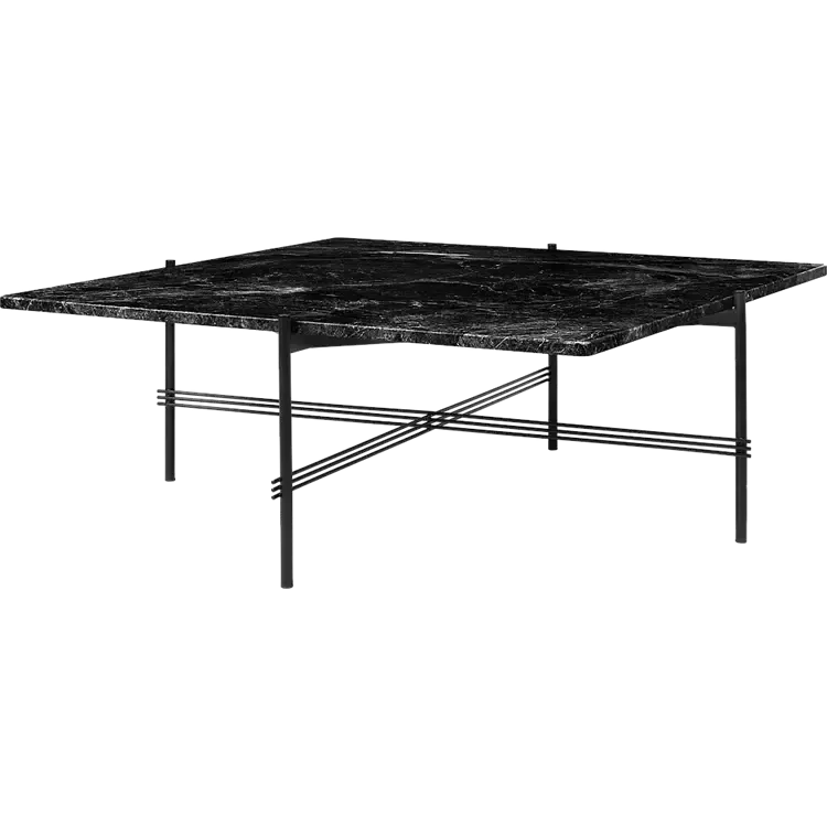 TS Coffee Table - Square Coffee table Gubi Black Marquina Marble Black Large: 105 x 105 cm