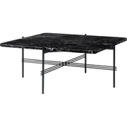 TS Coffee Table - Square Coffee table Gubi Black Marquina Marble Black Medium: 80 x 80 cm
