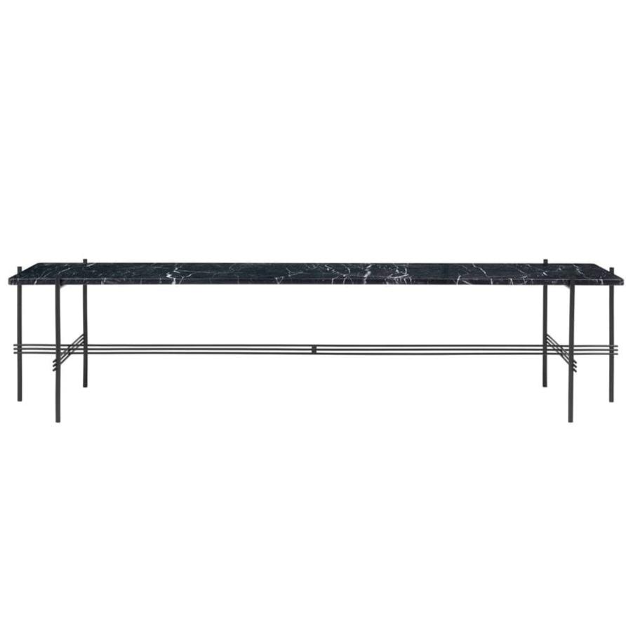 TS Console Table with 1 Rack - 180 x 40 cm Console Table GUBI Black Marquina Marble 