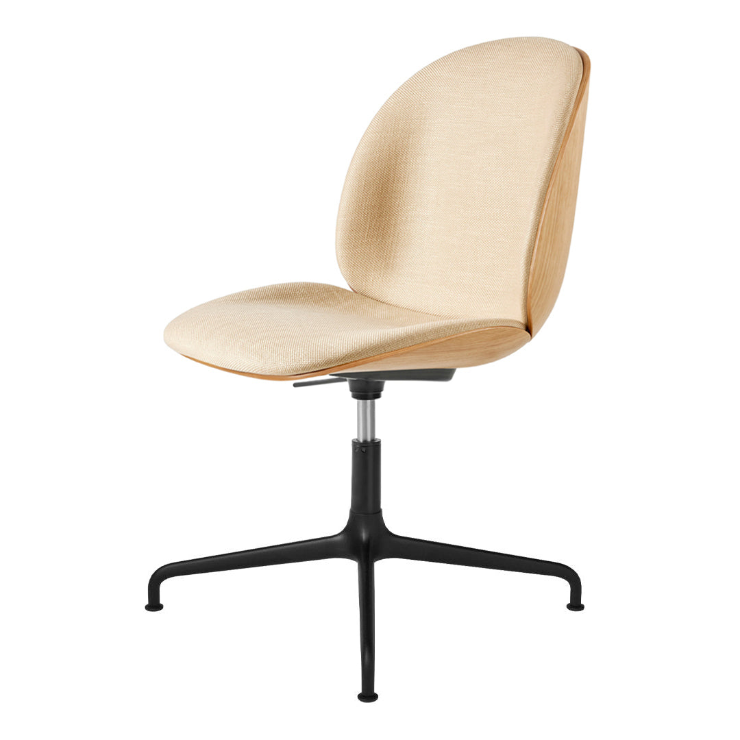 Beetle Meeting Chair 4-Star Swivel Base - Height Adjustable - Veneer Shell - Front Upholstered