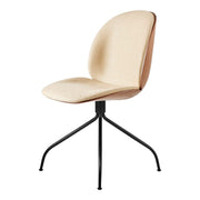 Beetle Meeting Chair with Swivel Base - Veneer Shell - Front Upholstered Chairs Gubi 