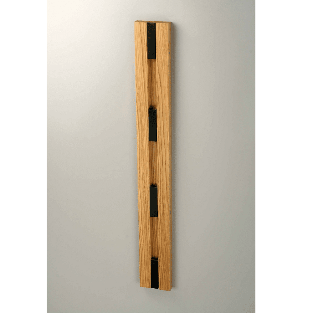 Knax Vertical 4 Hook Coat Hooks Loca Black Oak Oiled 