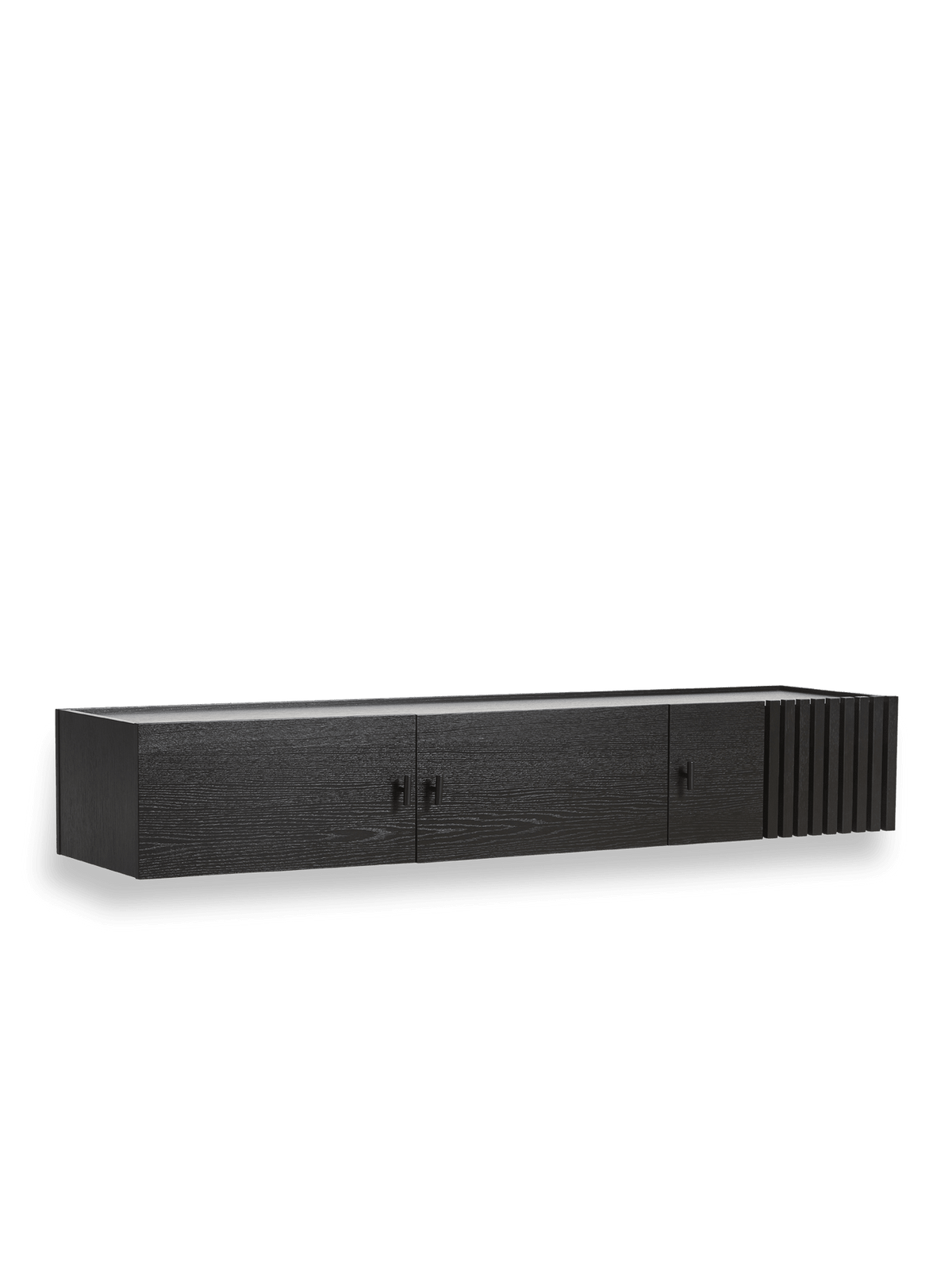 Array Wall Mounted Sideboard storage Woud Black Oak 