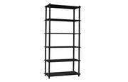 Elevate Shelving System Modular Accessories Woud Configuration 5 Black Painted Oak 