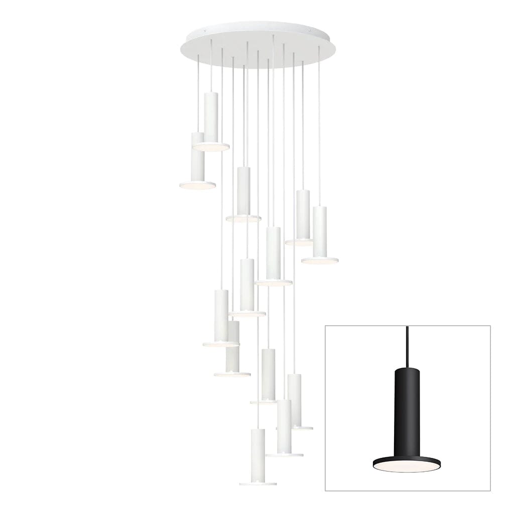 Cielo Plus Chandelier 13 hanging lamps Pablo Black 